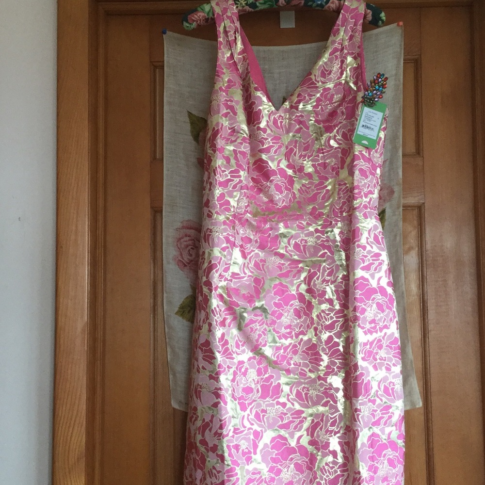 LILLY PULITZER DRESS.  SIZE 12 KIKI DRESS METALLIC
